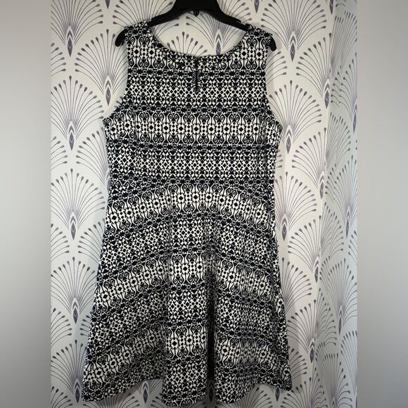 Talbots Black and White Patterned Dress XLp - Picture 2 of 8